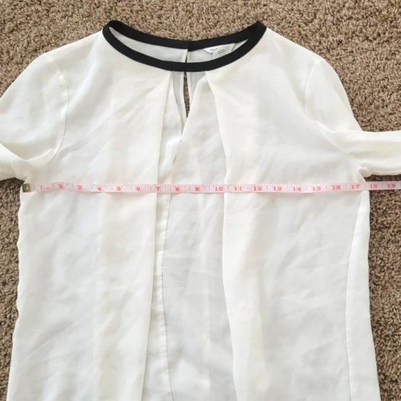 Club Monaco 100% Silk White Blouse Long Sleeves Size M - Picture 10 of 12